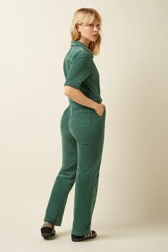King Louie - Garbo Zip Buksedragt Corduroy - Matcha Green
