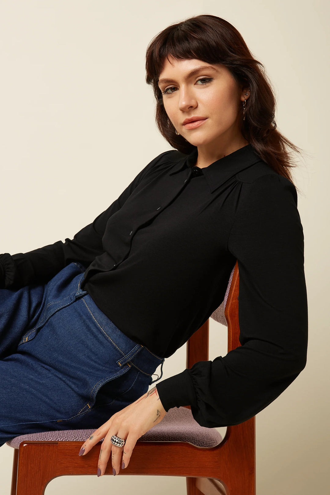 King Louie - Carina Bluse - Black