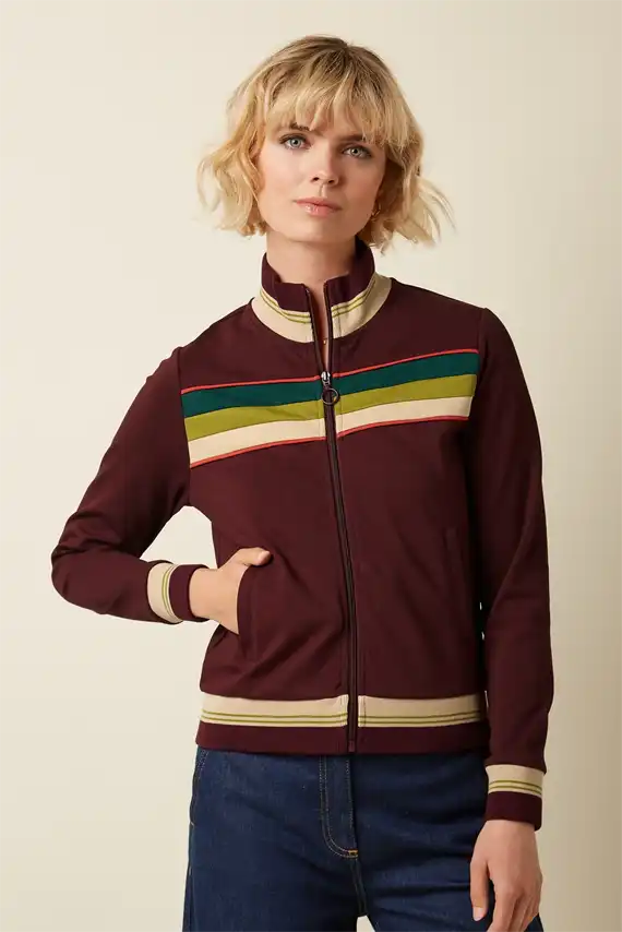 King Louie - Colorblock Col Jakke - Daytona Sweat - Porto Red