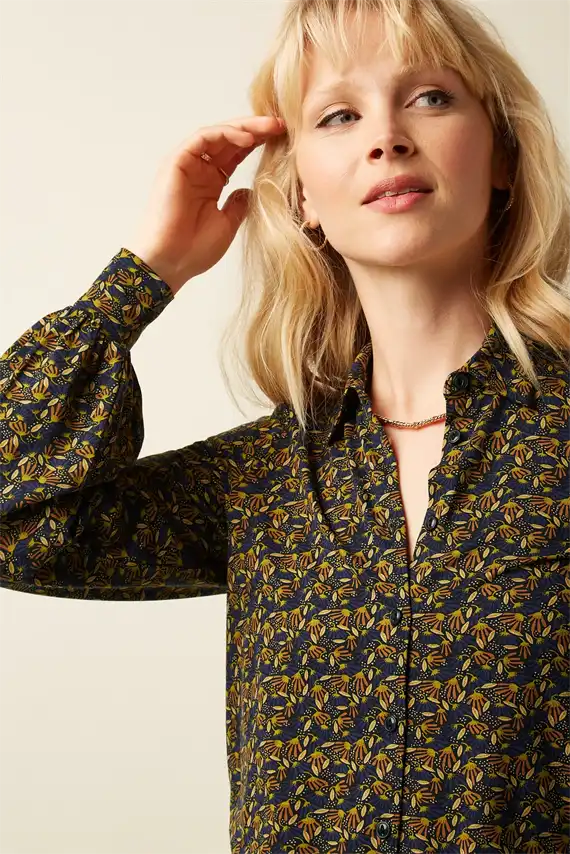 King Louie - Maisie Blouse - Mirth Jersey - Rhodonite Blue