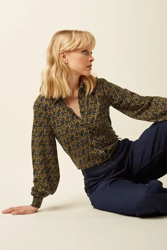 King Louie - Maisie Blouse - Mirth Jersey - Rhodonite Blue