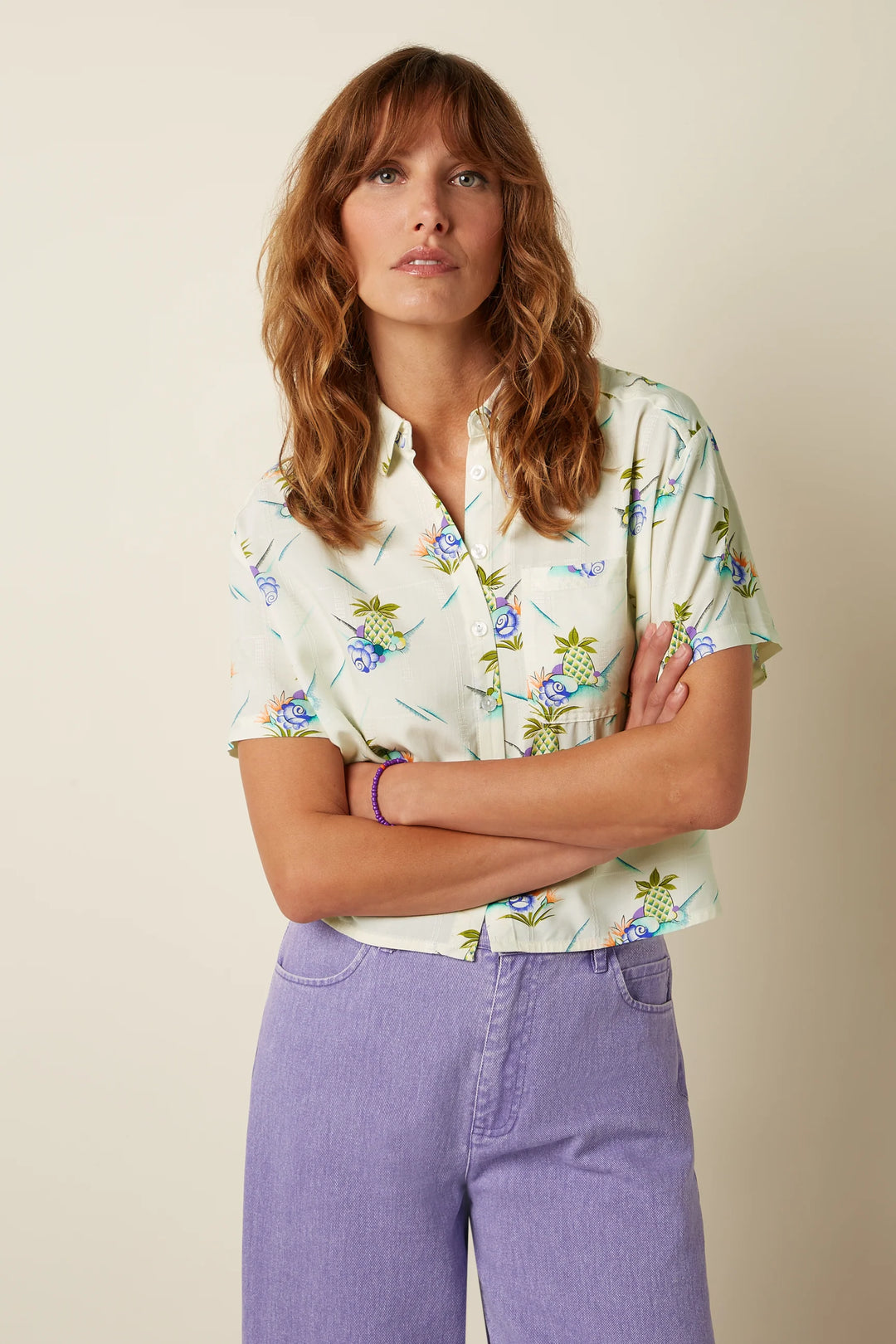 King Louie - Evelina Blouse Colada - Ice Cream
