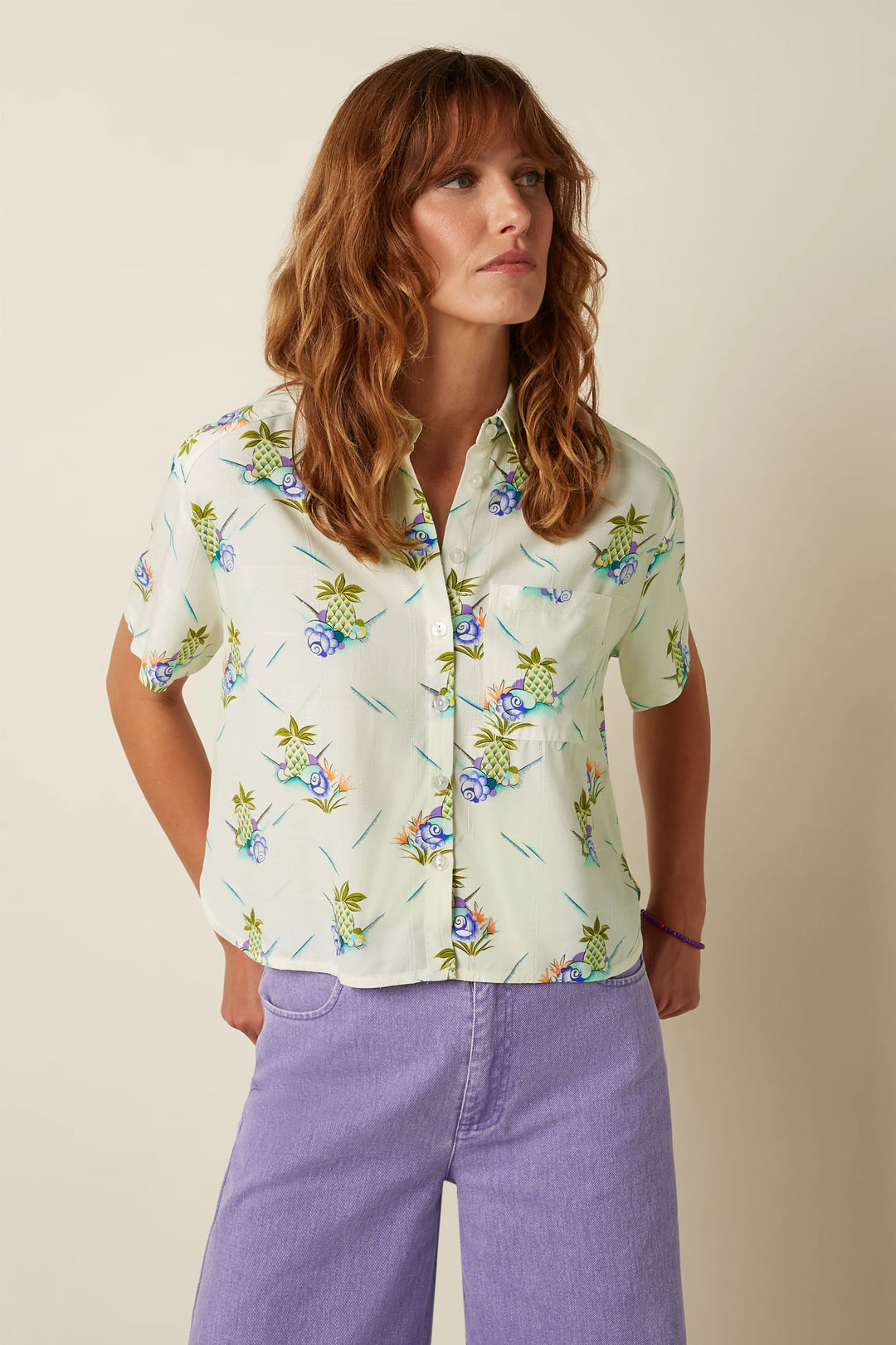 King Louie - Evelina Blouse Colada - Ice Cream
