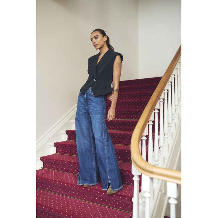 Gossia - Liana Waistcoat - Black Melange