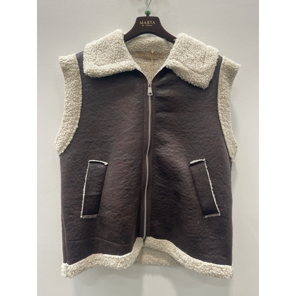 Marta - Vally vest - Dark brown