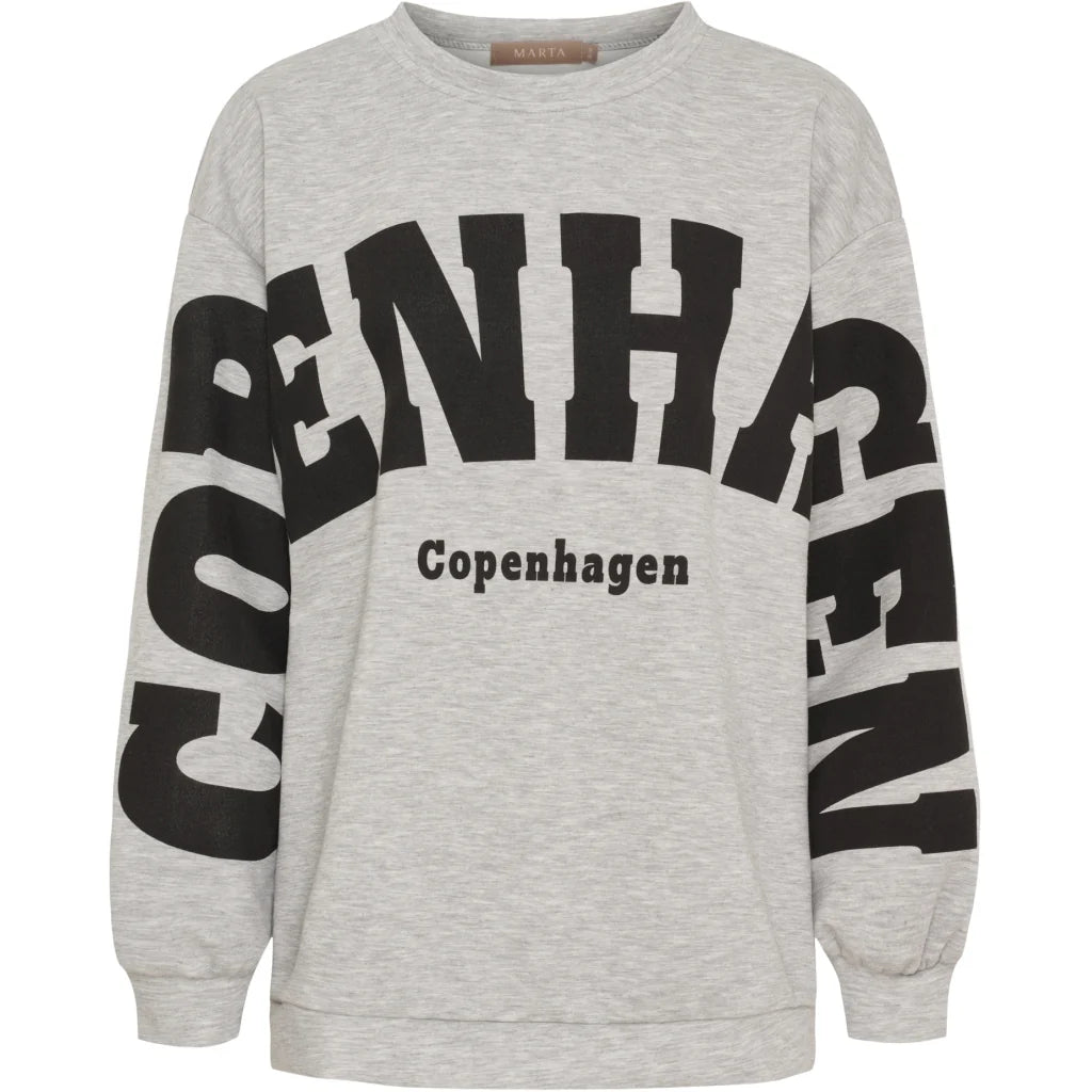 Marta - Hibiscus Sweatshirt - Grey/Black