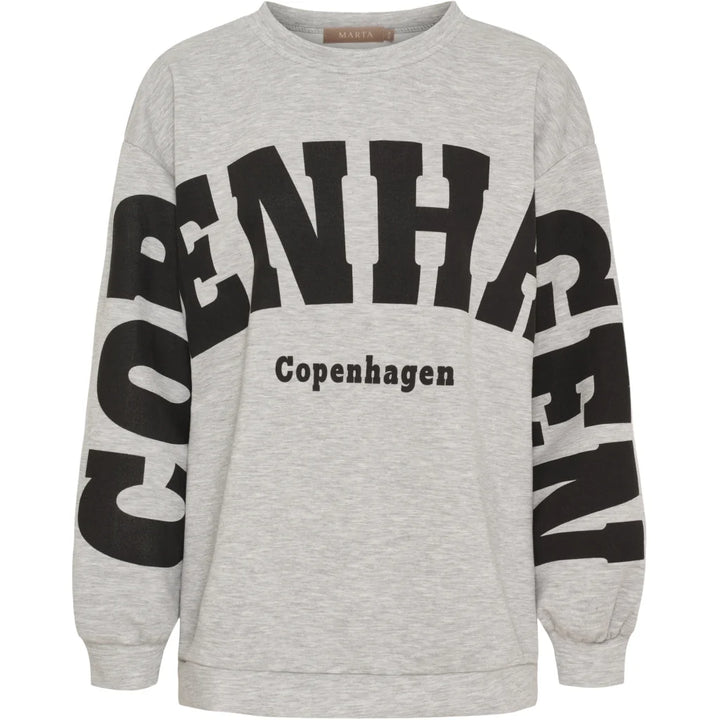 Marta - Hibiscus Sweatshirt - Grey/Black