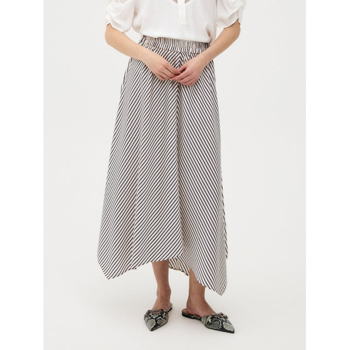 Gossia - Clorie Nederdel - Navy Creme Stripes