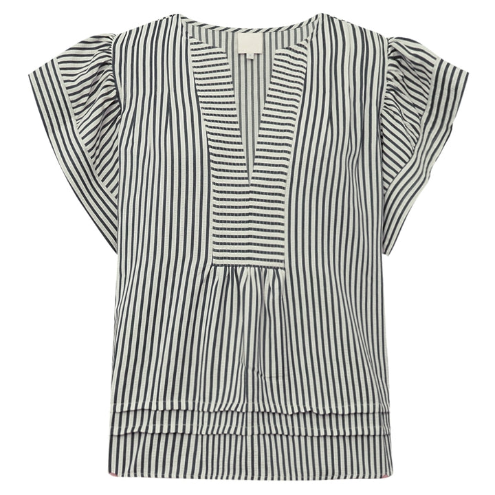 Gossia - Minka Bluse - Creme Navy Stripes