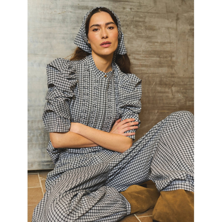 Gossia - Annsofi bluse - Black checks