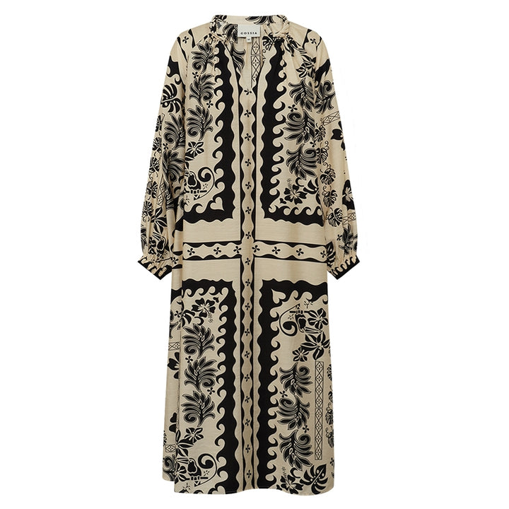 Gossia - Magny kjole - Black creme print