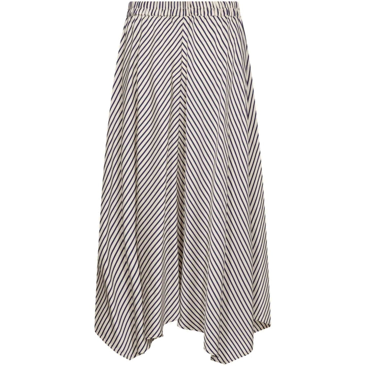 Gossia - Clorie Nederdel - Navy Creme Stripes