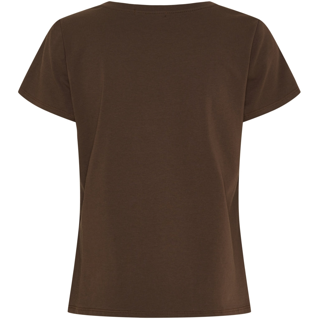 Marta - Herdis Tee - Dark Brown/ Beige