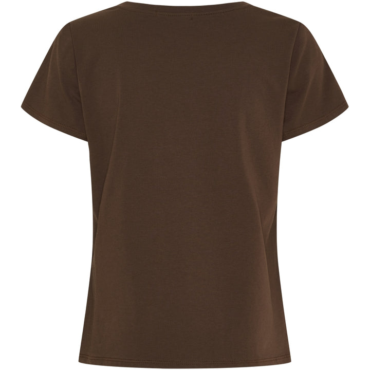 Marta - Herdis Tee - Dark Brown/ Beige