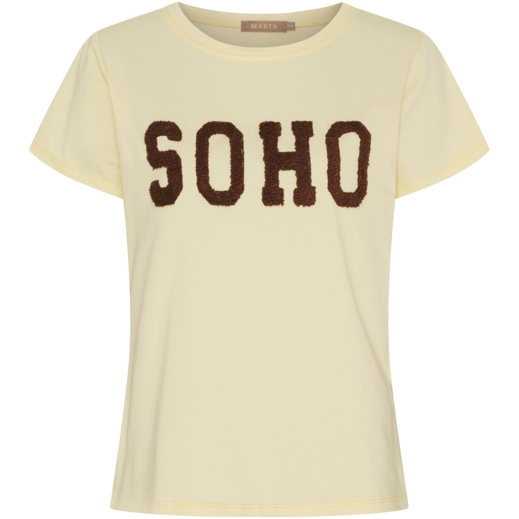 Marta - Herdis Tee - Yellow/Brown
