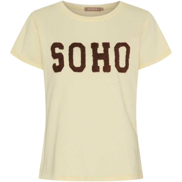 Marta - Herdis Tee - Yellow/Brown