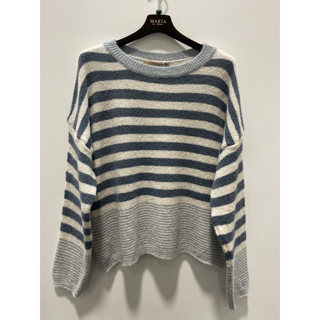Marta - Elara Strik - Cielo/Jeans/Burro - Onesize