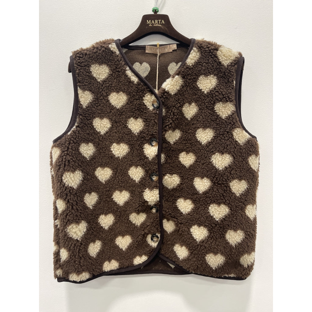 Marta - Dahlia Vest - Brown/Camel