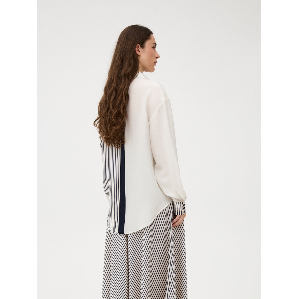 Gossia - Cecilie Skjorte - Navy Creme Stripes 