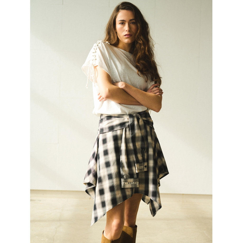 Gossia - Julla nederdel - Black checks