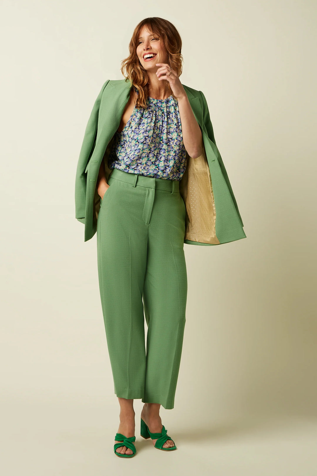 King Louie - Tina Blazer Long Folly - Jade Green