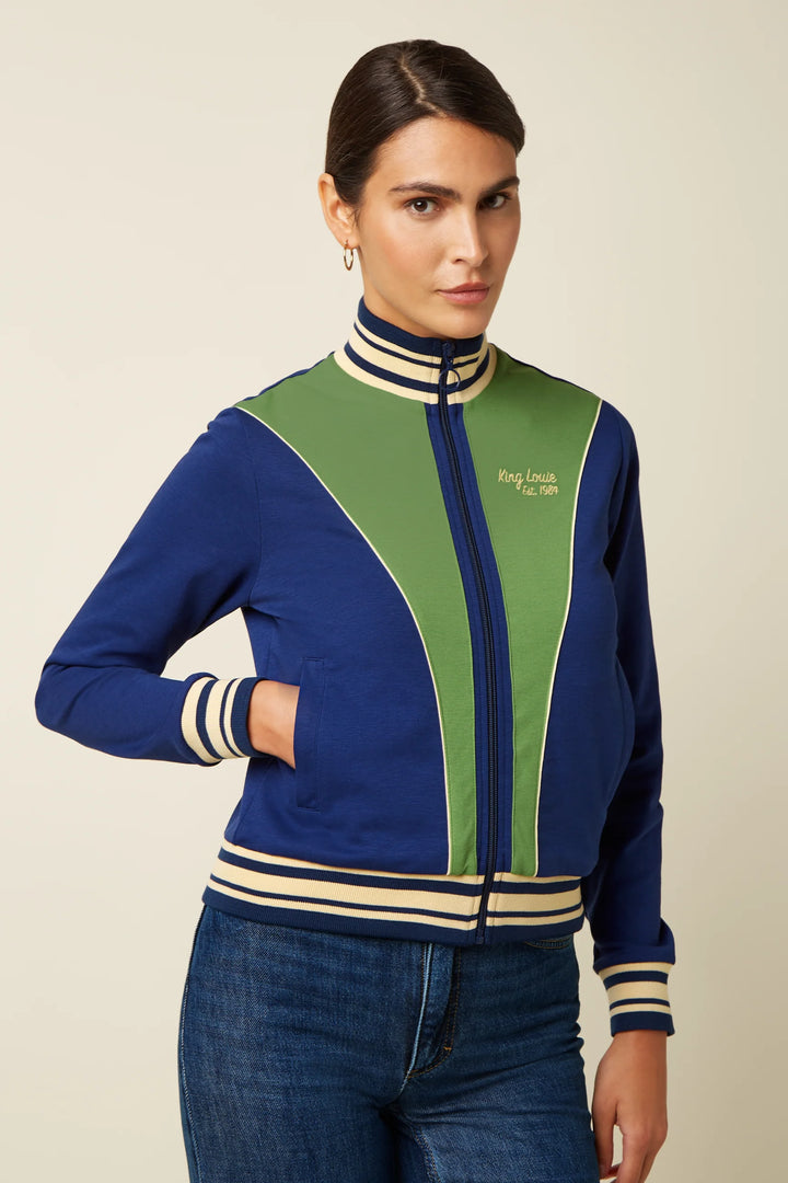King Louie - Colorblock Coljack Daytona Sweat - Beacon Blue