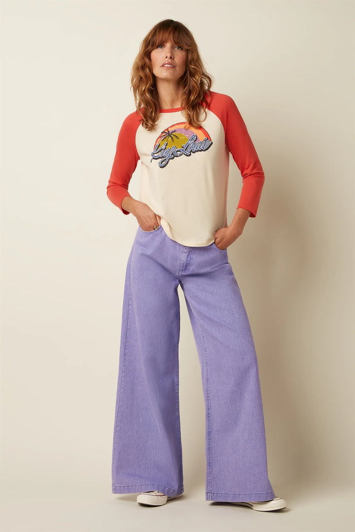 King Louie - Raglan T-shirt Placement Print - Summer Fig