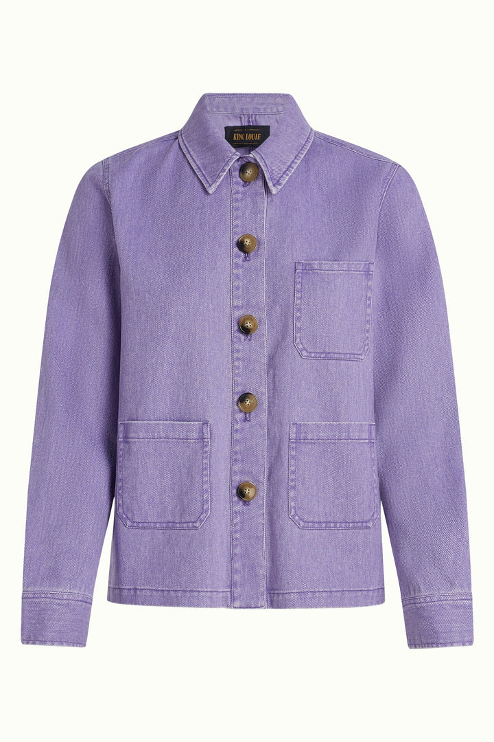 King Louie - Ellen Jakke - Colored Denim - Sheer Lilac