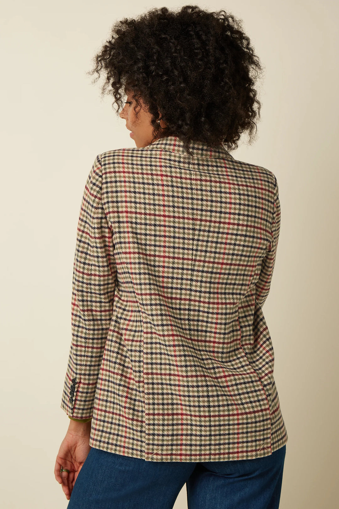 King Louie - Tula Blazer Basso Check - Marzipan