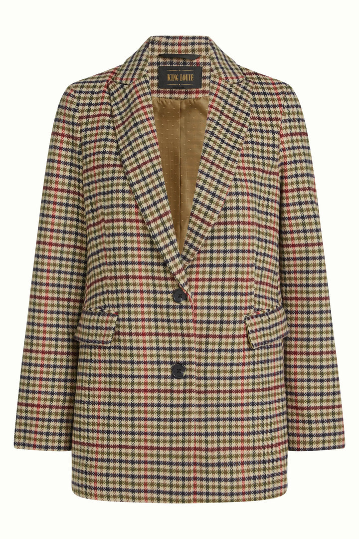 King Louie - Tula Blazer Basso Check - Marzipan