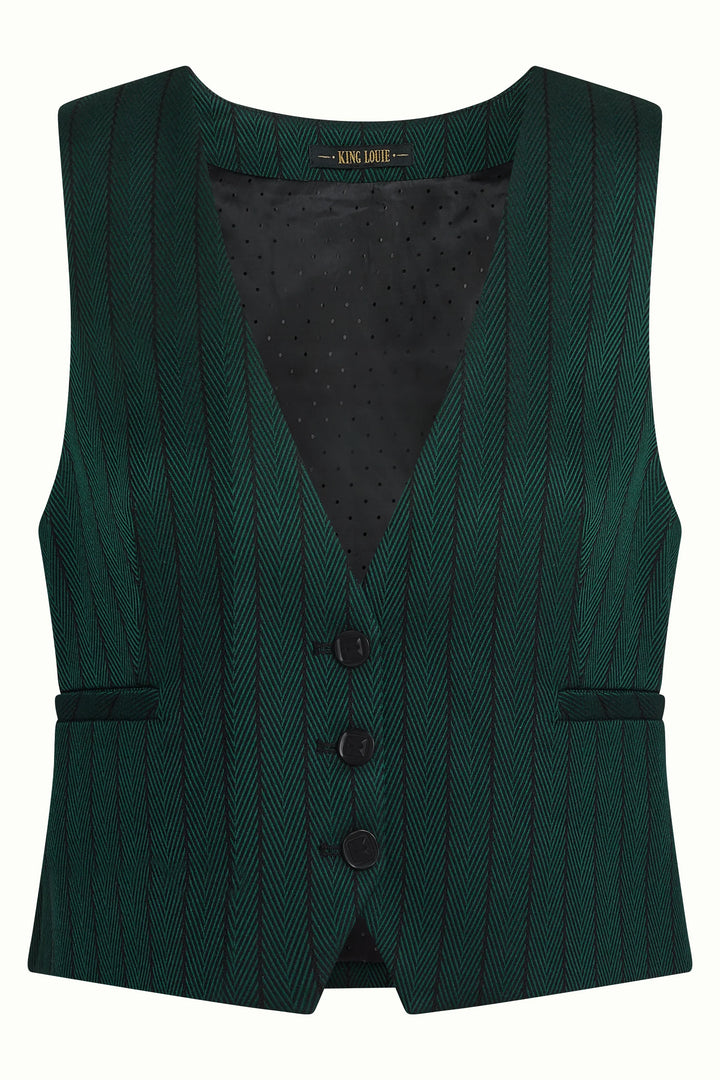 King Louie - Cissy Gilet Vest - Pine Green