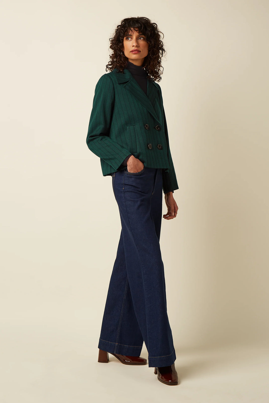 King Louie - Patti Jakke Dale Chevron - Pine Green