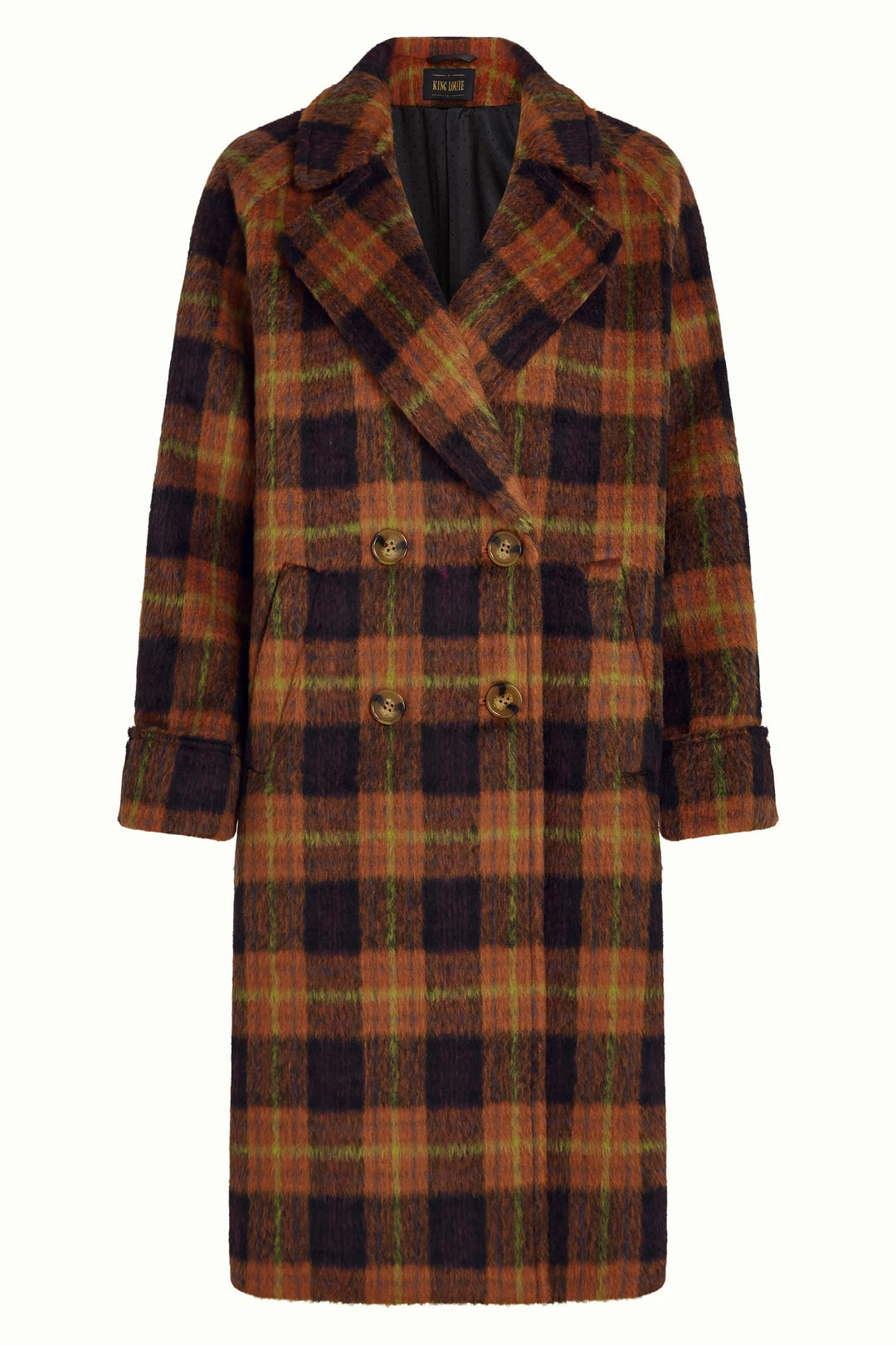 King Louie - Amelie Jakke Aloha Check - Spicy Brown
