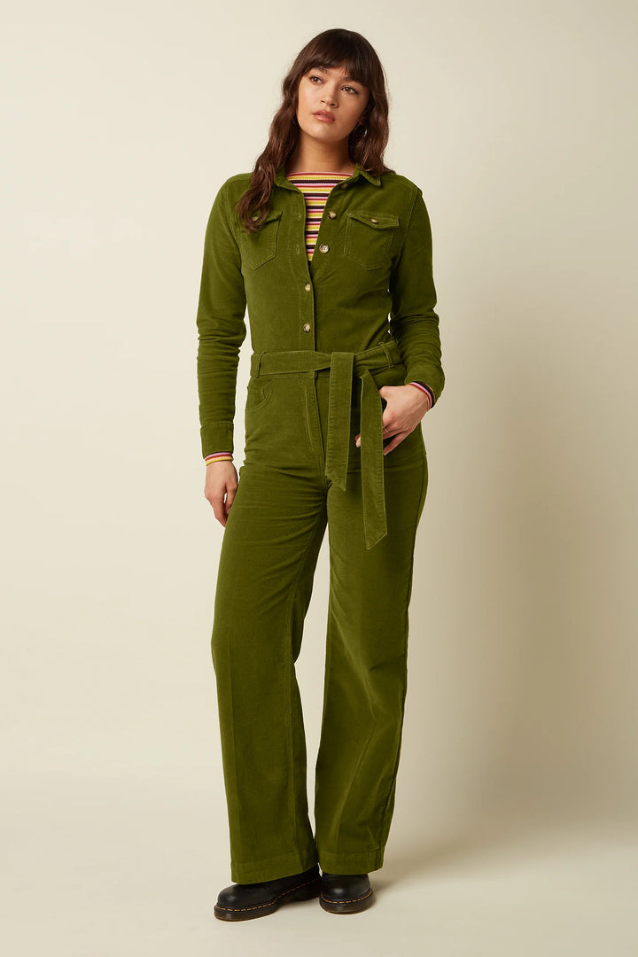 King Louie - Mia Jumpsuit - Babyfløjl - Posey Green