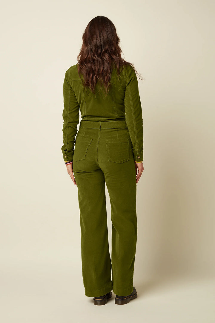 King Louie - Mia Jumpsuit - Babyfløjl - Posey Green