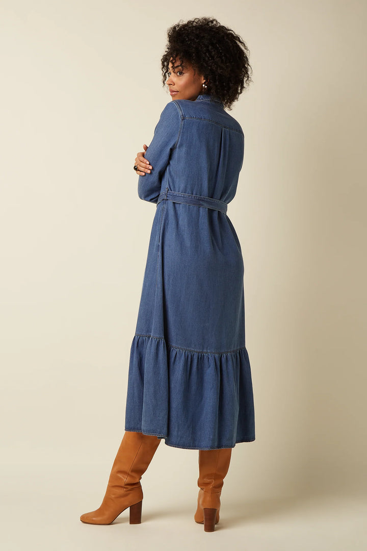 King Louie - Olive Ruffle Kjole Monrose - Denim Blue