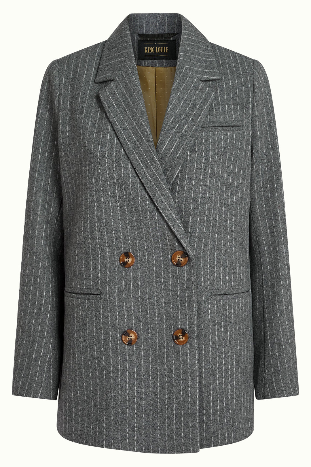 King Louie - Lea Blazer Brando Stripe - Grey Melange