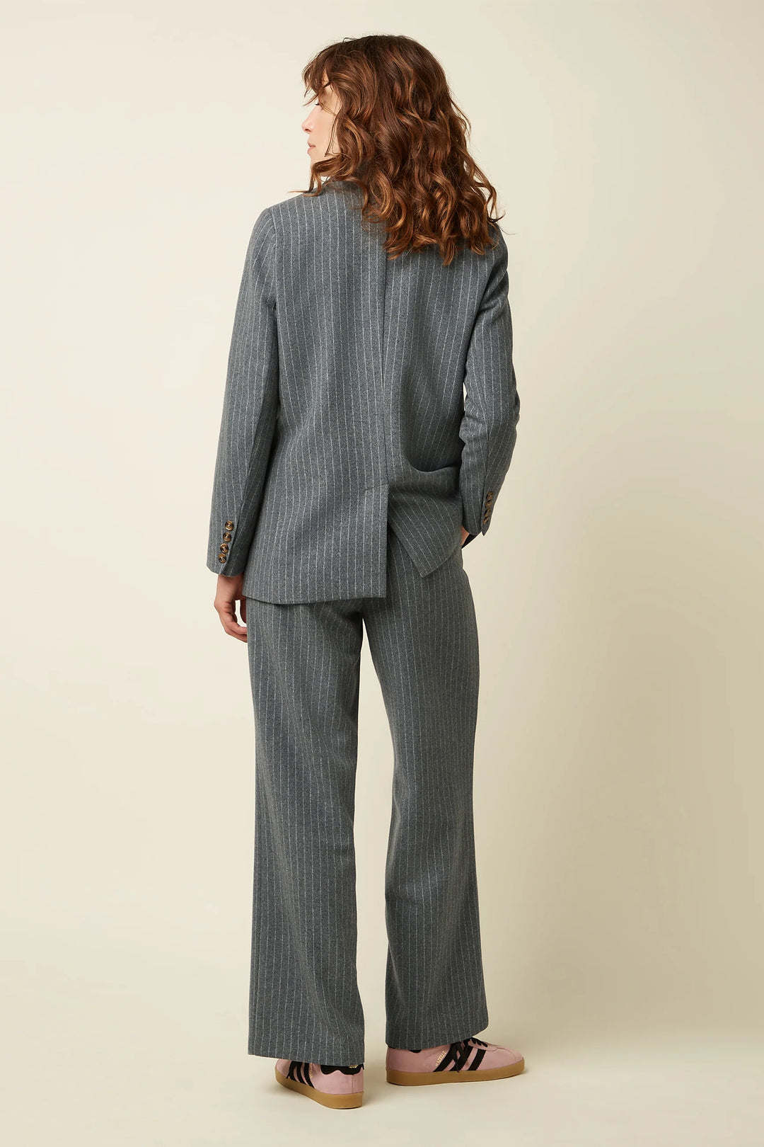 King Louie - Lea Blazer Brando Stripe - Grey Melange