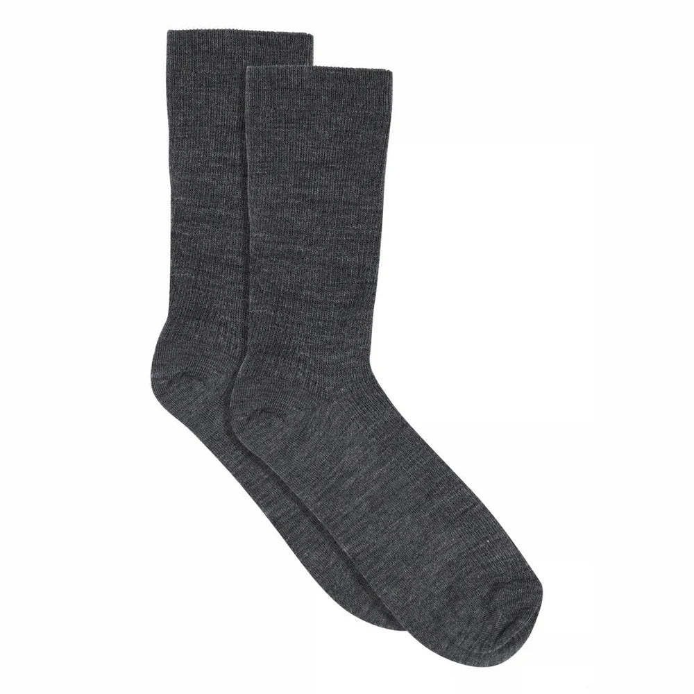 Mp Denmark - Fine Wool Strømper - Dark Grey Melange