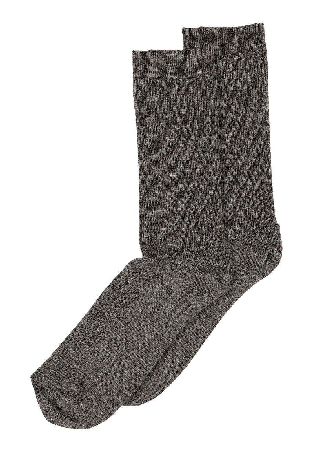 MP - Fine Wool Rib Socks - Dark Brown