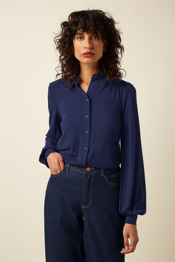 King Louie - Carina Blouse Tulum - Ink Blue