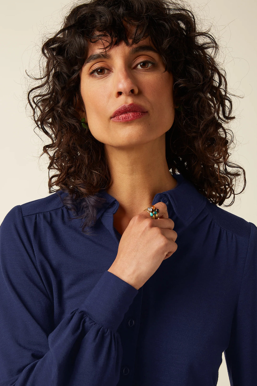 King Louie - Carina Blouse Tulum - Ink Blue