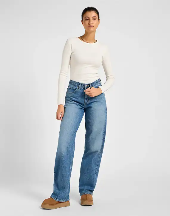 Lee - Rider Loose Straight Jeans - Modern Mid