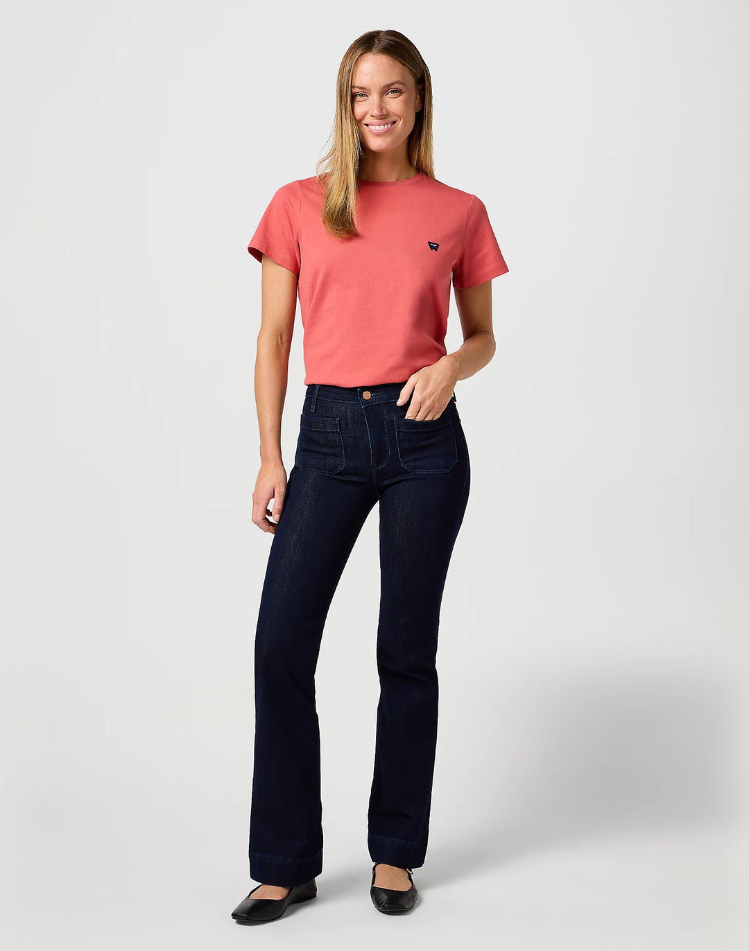 Wrangler - Flare Jeans - Soft Moonlight