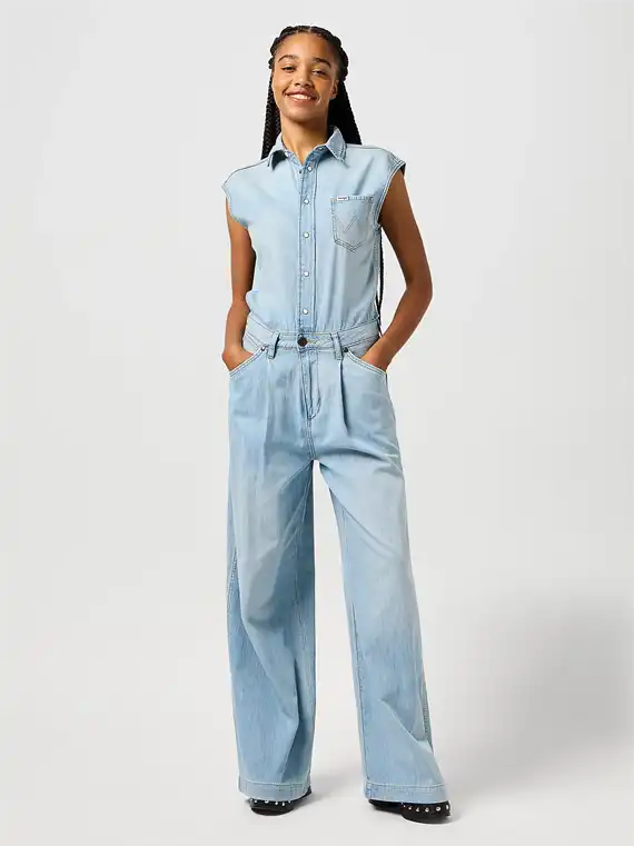 Wrangler - Buksedragt - Pale Blue Wash