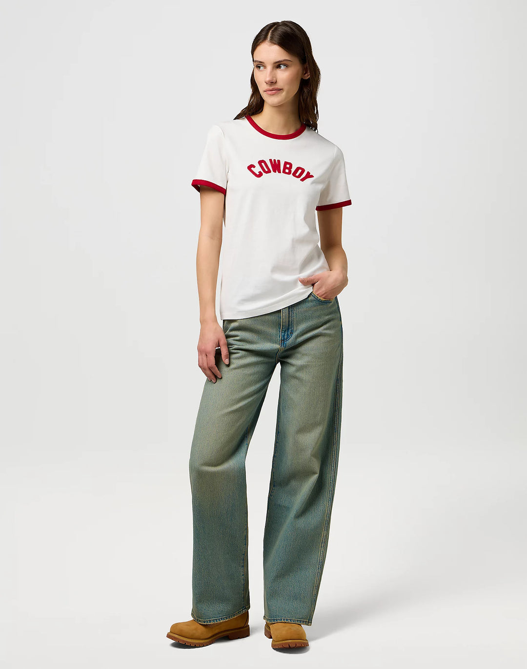 Wrangler - Ringer T-shirt - Worn White