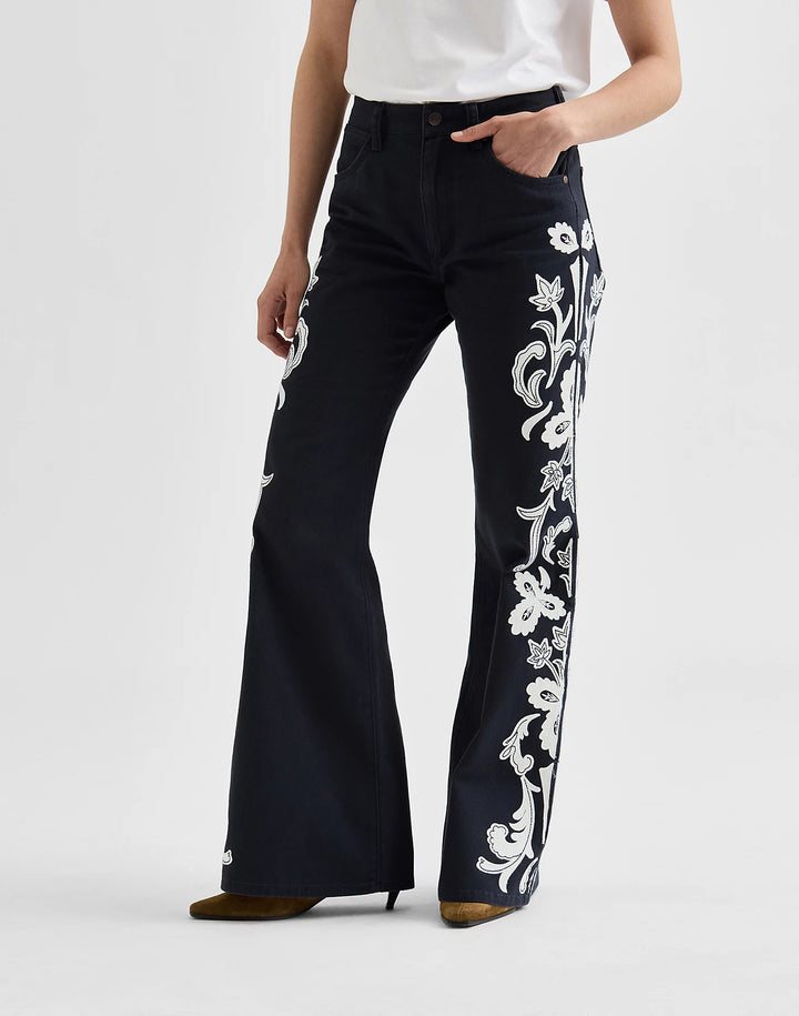 Wrangler - 70s Flare Jeans - Dark navy