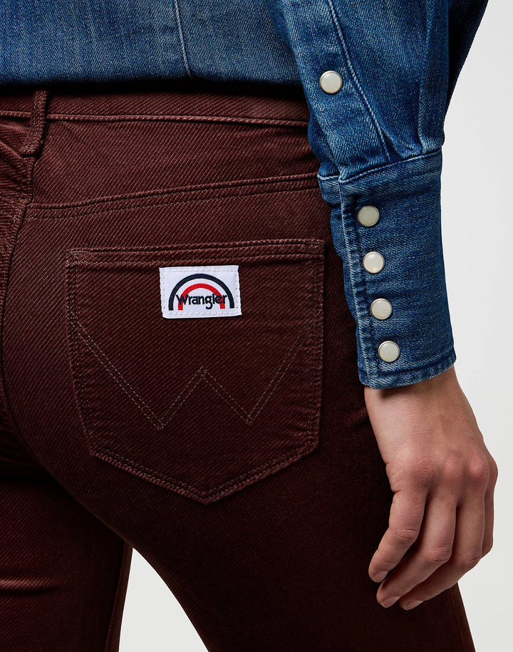 Wrangler - Flare Jeans - Mahogany