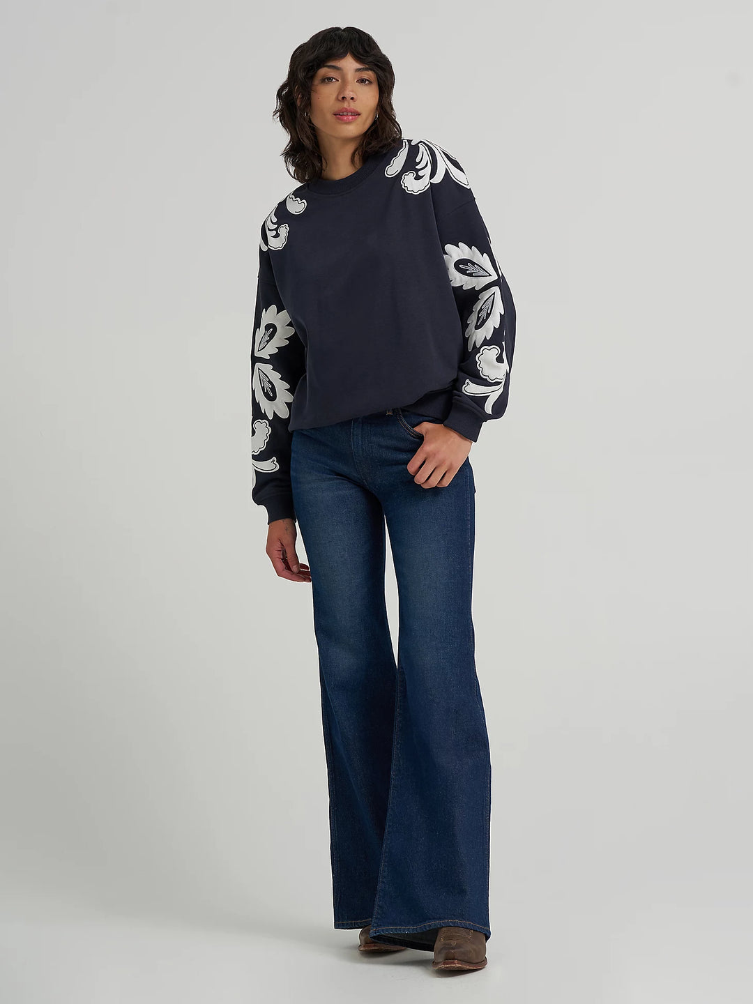 Wrangler - Applique Sweatshirt - Dark Navy