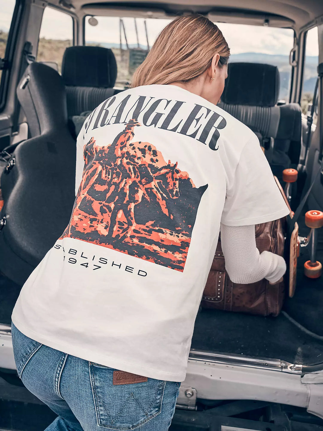 Wrangler - Graphic T-shirt - Worn White
